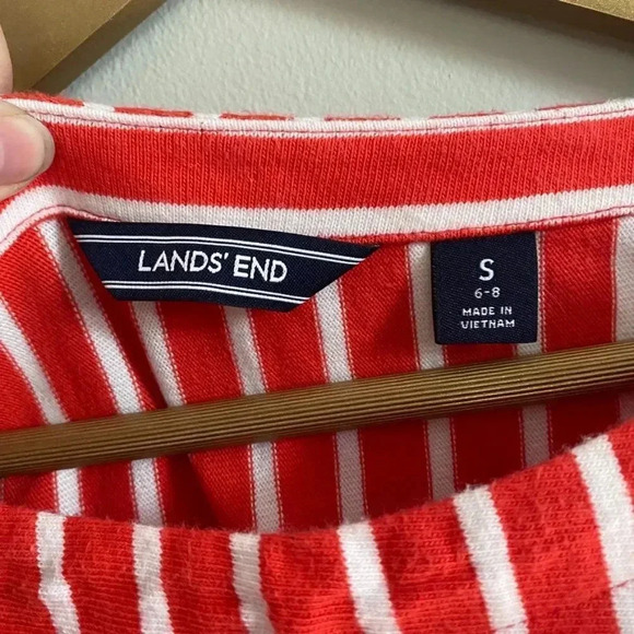 Land's End Red and White Striped Nautical Dress - Picture 4 of 8